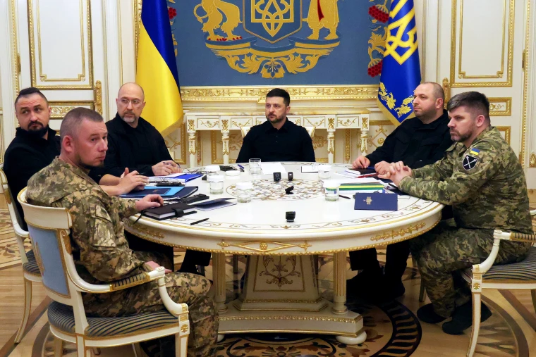Briefing of Ukrainian President following Staff meeting in Kyiv