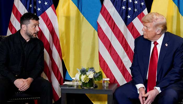 US President Donald Trump meets with Ukrainian President Volodymyr Zelenskiy during the 80th United Nations General Assembly, in New York City, New York, U.S., September 23, 2025. — Reuters