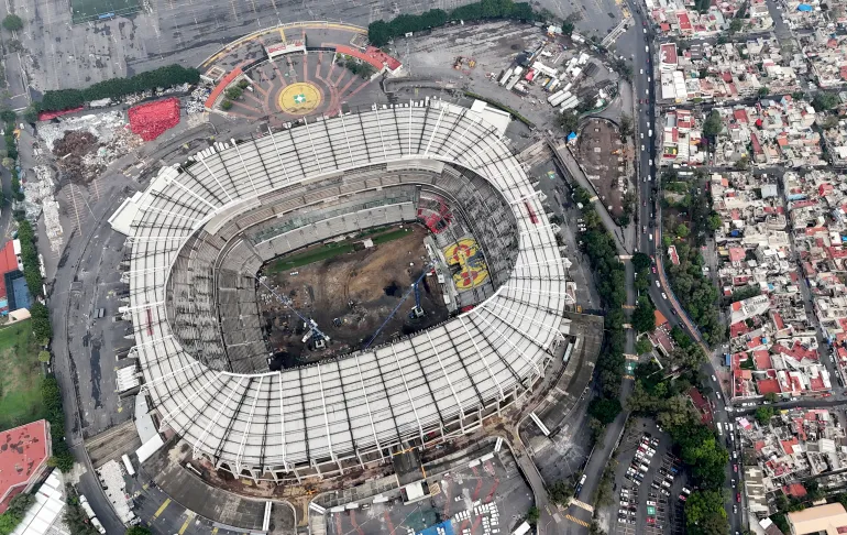 Aerial view of Azteca Stadium.