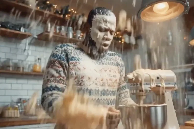 The commercial, comprised of AI-produced clips of Christmas disasters, has now been removed from platforms.