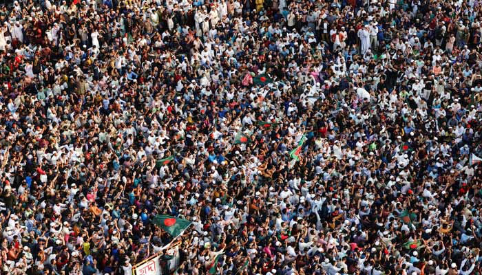 Supporters block the Shahbagh Square as they protest, demanding justice for the death of Sharif Osman Hadi, a student leader who had been undergoing treatment in Singapore after being shot in the head, in Dhaka, Bangladesh December 19, 2025.— Reuters