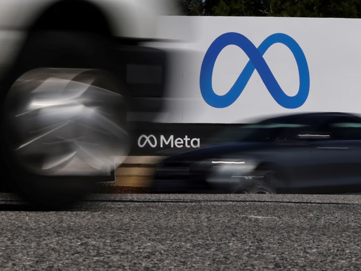 A sign at Meta headquarters in Menlo Park, California. “We aggressively fight fraud and scams because people on our platforms don’t want this content, legitimate advertisers don’t want it and we don’t want it either,” says spokesman Andy Stone. REUTERS/Carlos Barria