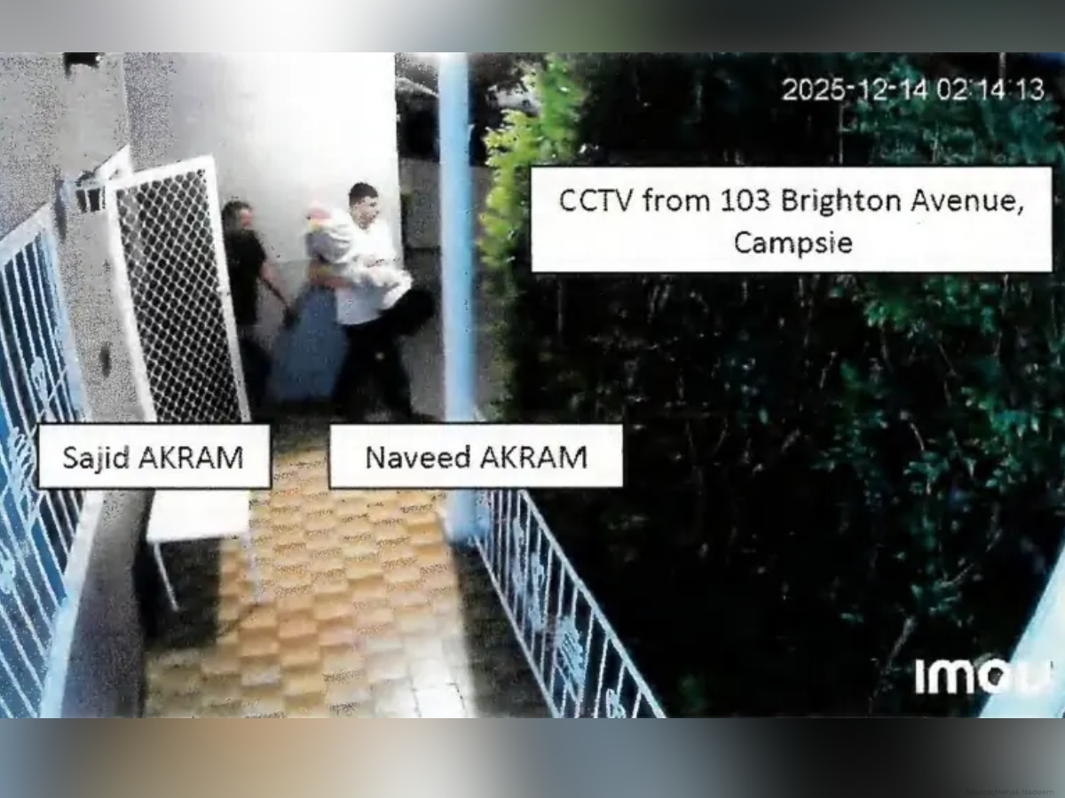 New South Wales Premier Chris Minns speaks during a press conference to give an update on the deadly shooting at Bondi Beach, with Minister for Police and Counter-terrorism Yasmin Catley, and Stephen Bendle, the convener of the Australian Gun Safety Alliance (AGSA), at the NSW Parliament, in Sydney, Australia, December 22. — AFP This handout photo from a court exhibit released by the NSW Courts as part of the police facts sheet on December 22, 2025 shows a frame grab taken from closed-circuit television camera (CCTV) video footage of Sajid and Naveed Akram allegedly exiting 103 Brighton Avenue in Campsie on December 14, 2025 as they carried items wrapped in blankets. — AFP This handout photo from a court exhibit released by the NSW Courts on December 22, shows a frame grab taken from a video recorded in late October of Sajid Akram allegedly firing a shotgun and moving in a tactical manner in a countryside location, suspected to be in New South Wales. — AFP This handout photo from a court exhibit released by the NSW Courts as part of the police facts sheet on December 22, 2025 shows a general view of the boot of the vehicle CN59DR, registered to Naveed Akram, with what appears to be an improvised explosive device (IED), in Sydney. — AFP
