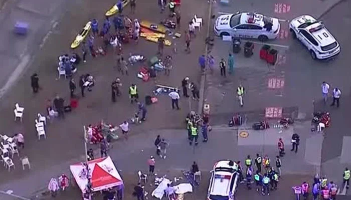 View of a shooting incident at Bondi Beach in Sydney, Australia, December 14, 2025