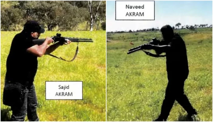 Bondi Beach attackers Sajid and Naveed Akram conducting firearms training at a location suspected to be in New South Wales, Australia as seen in a court document released on December 22, 2025. — Reuters