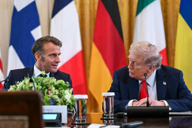 Emmanuel Macron and Donald Trump.