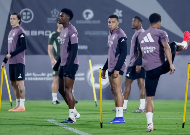 Real Madrid train for Supercopa Clasico final against Barcelona