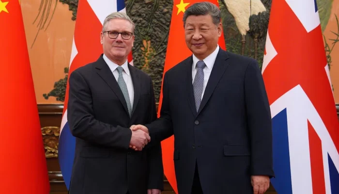 Britains Prime Minister Keir Starmer shakes hands with Chinese President Xi Jinping ahead of a bilateral meeting during his visit to China, in Beijing, China, January 29, 2026. — Reuters