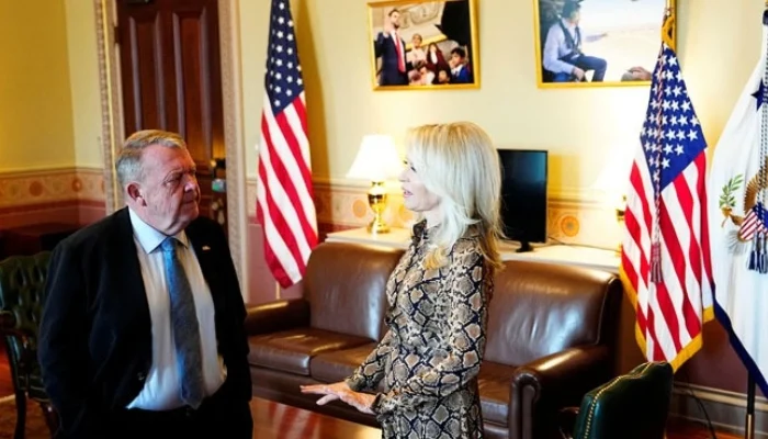 Denmarks Foreign Minister Lars Loekke Rasmussen (left) and Greenlands Foreign Minister Vivian Motzfeldt (not seen) arrive to meet US Vice President JD Vance and Secretary of State Marco Rubio at the White House in Washington, DC, US, January 14, 2026. — Reuters