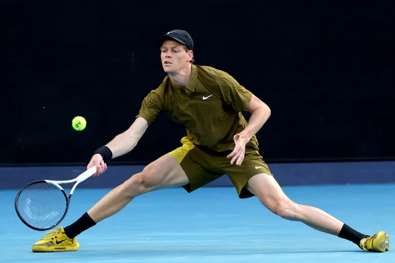 Jannik Sinner in action.
