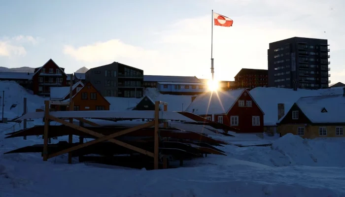 Greenlands flag flies over Nuuk in Greenland, February 5, 2025. — Reuters