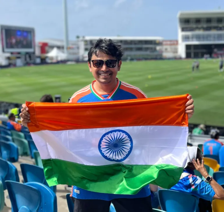 Chheda is one of thousands of Indian fans who have travelled to Colombo [Courtesy of Aditya Chheda] 