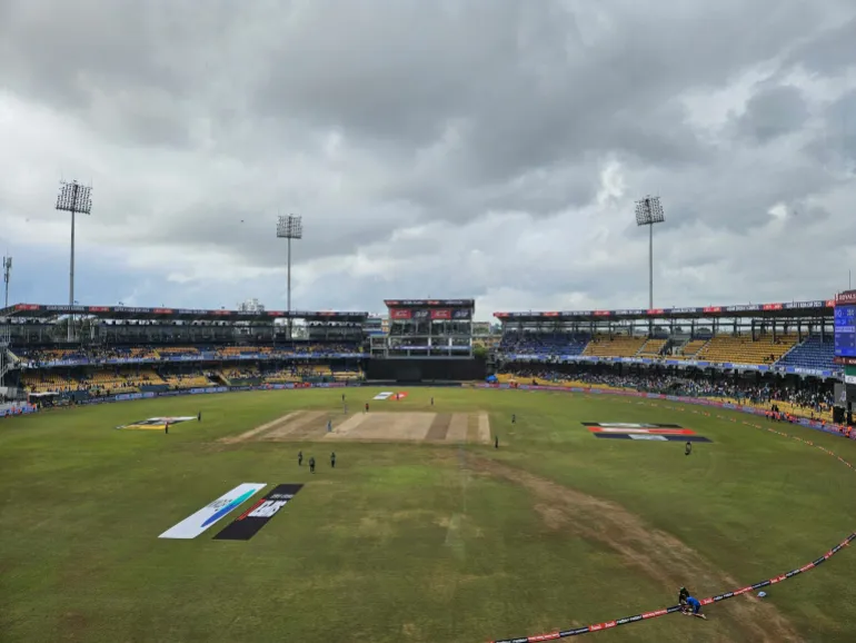 A quarter full R Premadasa Stadium in Colombo, Sri Lanka.