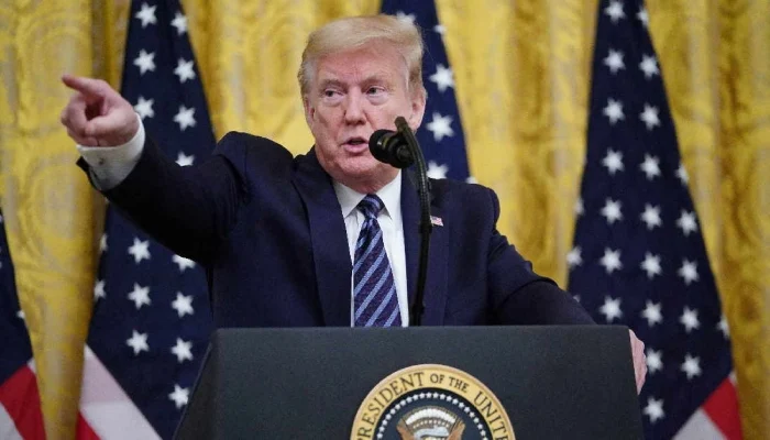 US President Donald Trump speaks in the East Room of the White House in Washington, DC on 30 April, 2020. — AFP