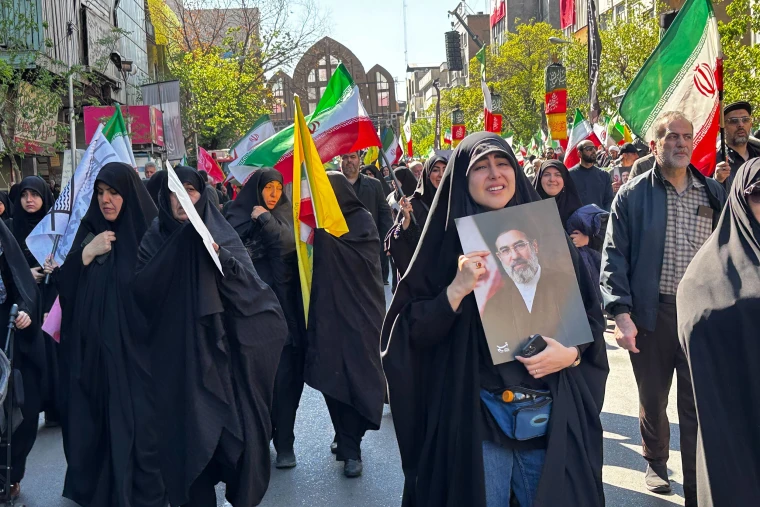 Mourners gathered in Tehran on Thursday to remember the late supreme leader.