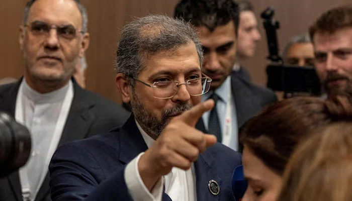 Iranian Deputy Foreign Minister Saeed Khatibzadeh speaks to reporters as he attends Antalya Diplomacy Forum in Antalya, Turkey, April 18, 2026. — Reuters