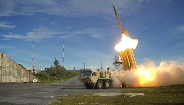 A Terminal High Altitude Area Defense (THAAD) interceptor is launched during a successful intercept test, in this undated handout photo provided by the US Department of Defense, Missile Defence Agency. — Reuters
