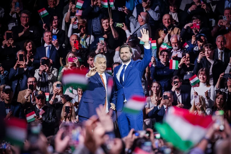 Image: JD Vance Supports Viktor Orban Election Campaign In Budapest