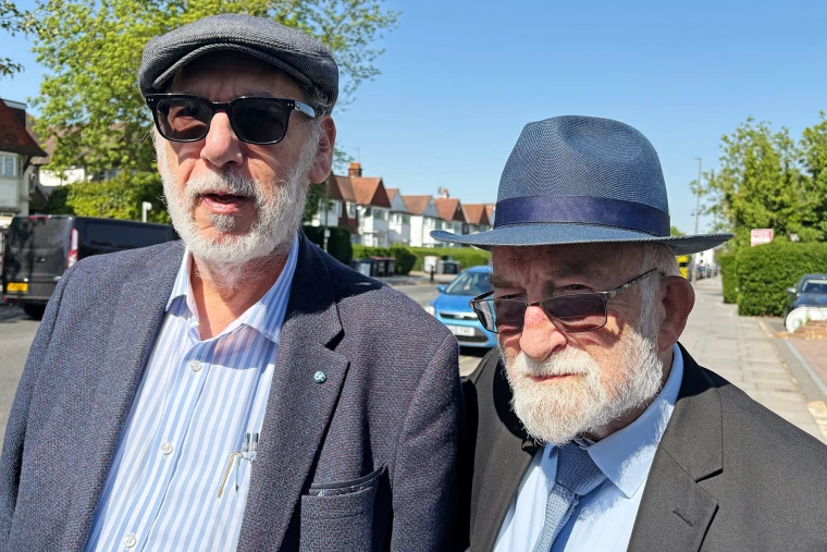 Alvin Ormonde, left, and Ezra Kahn in Golders Green.