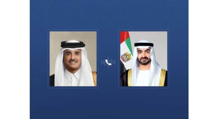 UAE President and Qatar’s Emir discuss fraternal ties and regional developments in phone call