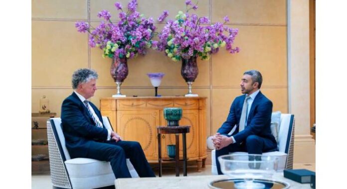 Abdullah bin Zayed, UK National Security Adviser review overall regional developments