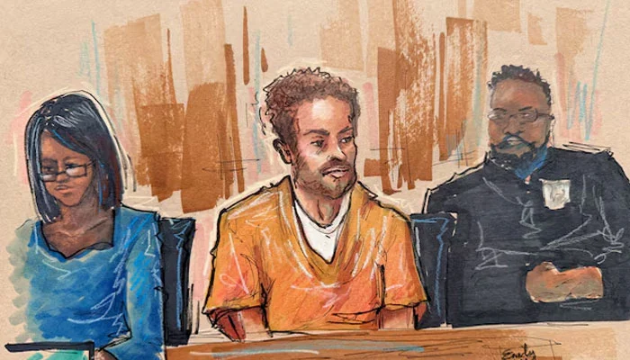 Cole Tomas Allen, a suspect in the White House Correspondents Association (WHCA) dinner shooting, sits in the courtroom during a hearing after being charged with attempting to assassinate U.S. President Donald Trump, in Washington DC, US, April 30, 2026, in this courtroom sketch. — Reuters