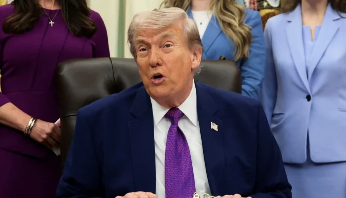 US President Donald Trump speaks during a maternal health event in the Oval Office at the White House in Washington, DC, US, May 11, 2026. — Reuters