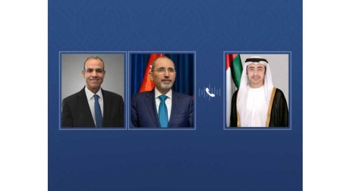 Abdullah bin Zayed holds phone calls with Jordanian, Egyptian Foreign Ministers