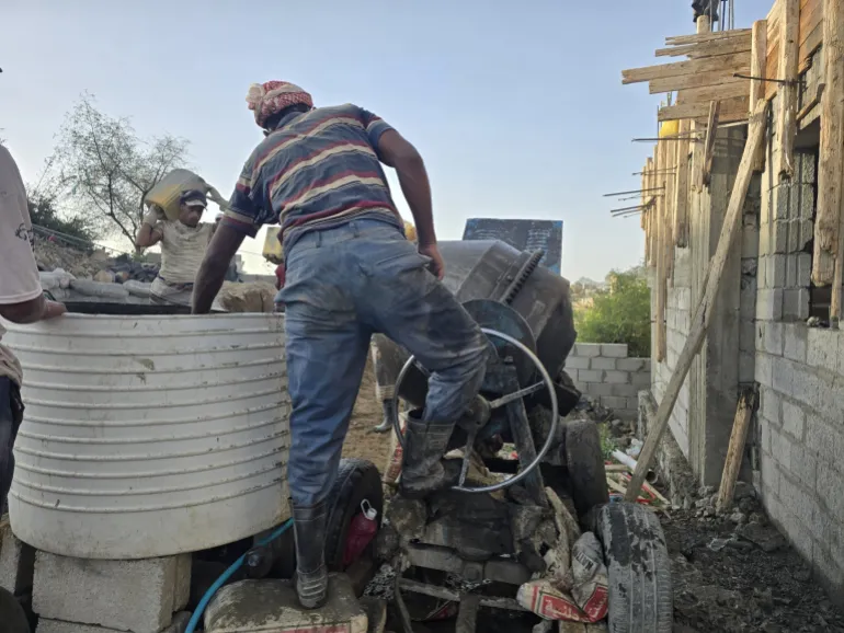 Construction projects in government-controlled parts of Yemen have slowed down, or stopped completely, because of a rise in costs
