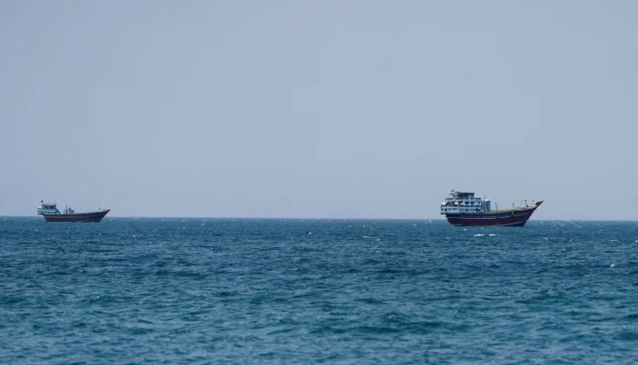Vessels at the Strait of Hormuz, as seen from Musandam, Oman, July 26, 2026. — Reuters