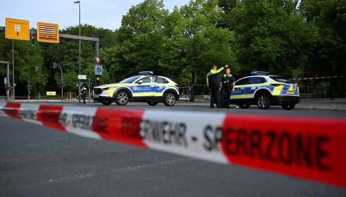 Police secure the area at Tiergarten park after a deadly incident in which a vehicle crashed into a crowd near Berlins annual Christopher Street Day Pride parade on Saturday evening, leaving multiple people injured and the parade called off, in Berlin, Germany, July 26, 2026. — Reuters