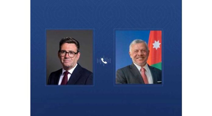 Jordan's King, UK PM discuss latest regional developments