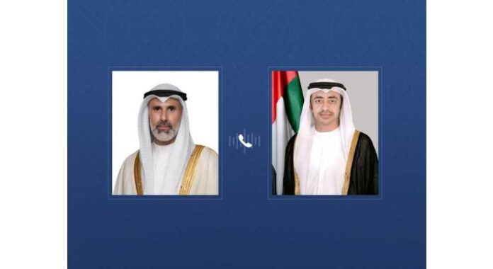 Abdullah bin Zayed receives phone call from Kuwaiti Foreign Minister