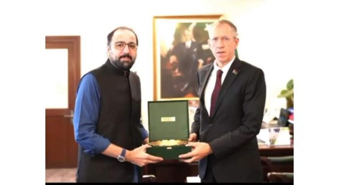 Belarusian Ambassador to Pakistan Andrey Mitlisa met Federal Minister for Overseas Pakistanis&HRD Chaudhry Salik Hussain