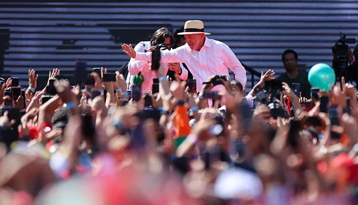 Brazilian President Luiz Inacio Lula da Silvas launches his re-election campaign at Primeiro de Maio Stadium in Sao Bernardo do Campo, Brazil, August 16, 2026. — Reuters