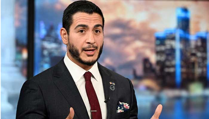 US Senate candidate Abdul El-Sayed (D-MI) speaks during the US Senate debate with US. Rep Haley Stevens moderated by Roop Raj from Fox 2 at Fox 2 Studios in Southfield, Michigan, US, July 27, 2026. — Reuters
