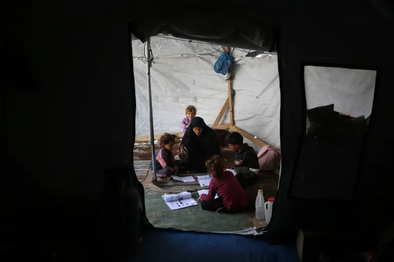 Mona al-Masri spends every day trying to provide for her children