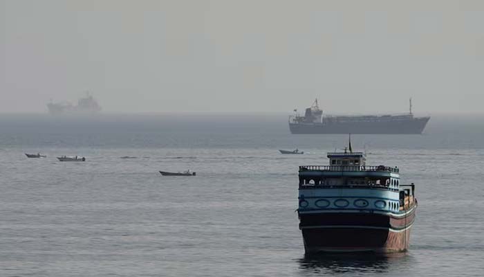 Vessels in the Strait of Hormuz, as seen from Musandam, Oman, August 3, 2026. — Reuters
