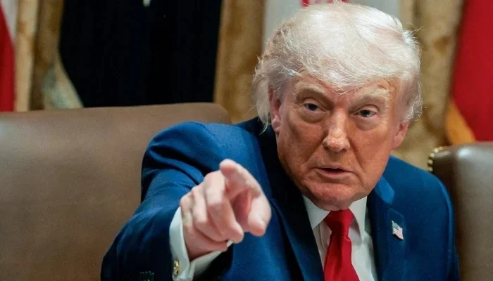 US President Donald Trump points his finger during a cabinet meeting in the Cabinet Room at the White House in Washington, DC, US, May 27, 2026. — Reuters
