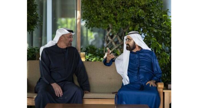UAE President and Mohammed bin Rashid meet at Al Marmoom in Dubai