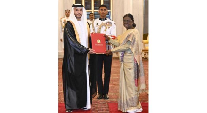 UAE Ambassador presents credentials to President of India