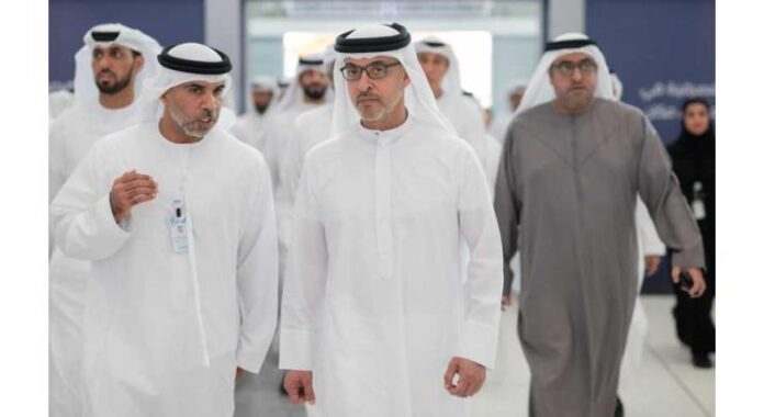 Hazza bin Zayed visits 23rd ADIHEX