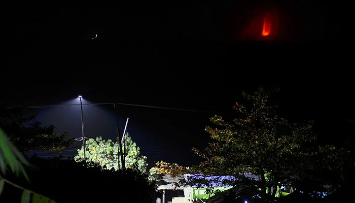 Mount Anak Krakatau volcano spews hot lava as seen from Pasauran village in Serang, Banten province, Indonesia, September 5, 2026. — Reuters