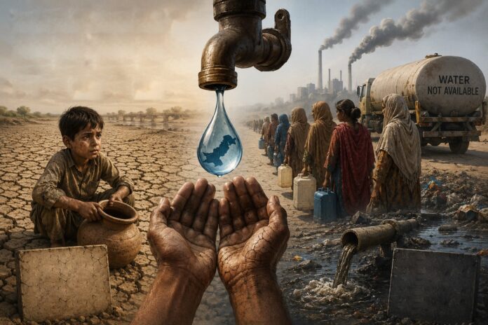 The water beneath is running out