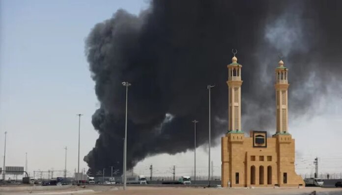 Ballistic missile intercepted over Riyadh as fire breaks out near King Khalid airport