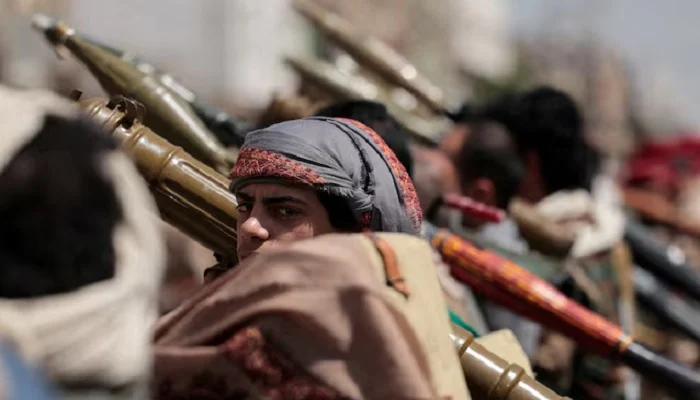A Houthi follower looks on during a pro-Iran demonstration as the US-Israel conflict with Iran continues in Sanaa, Yemen, April 6, 2026.— Reuters