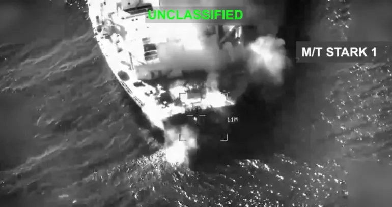 The US released footage on Saturday claiming to show strikes on three Iranian tankers linked to the IRGC