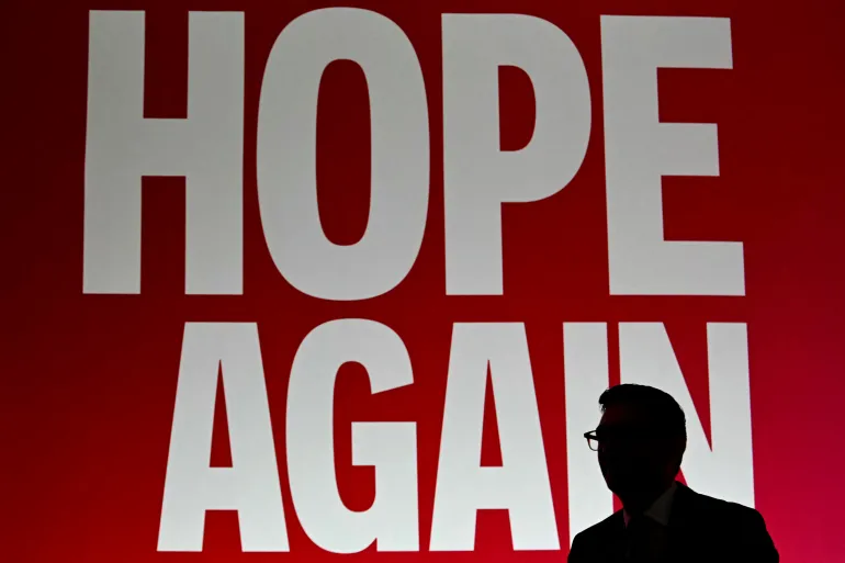 TOPSHOT - Britain's Prime Minister Andy Burnham is pictured on the final day of the annual Labour Party conference in Liverpool, north-west England, on September 30, 2026.