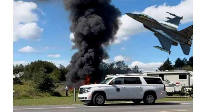 US F-16 Fighter Jet Crashes in Michigan, Pilot Safe