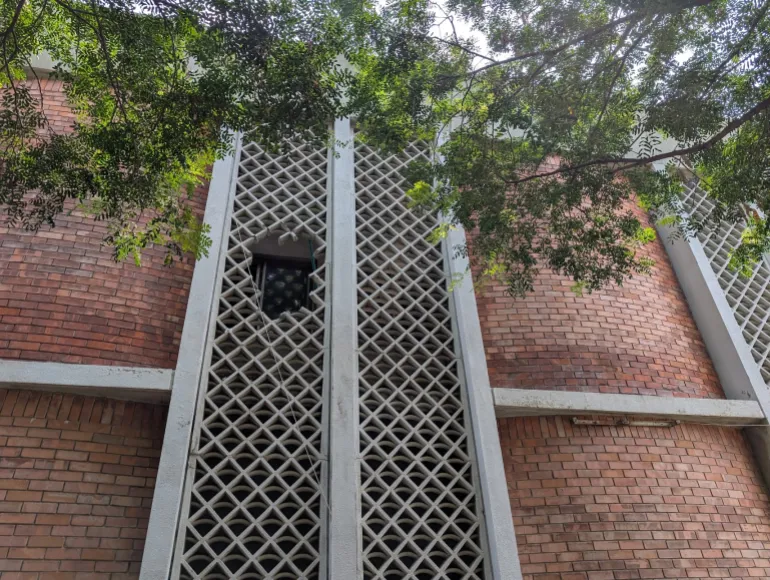 Rescue workers had to break the concrete grill and then a window to gain access to the ward [Abid Hussain/Al Jazeera]